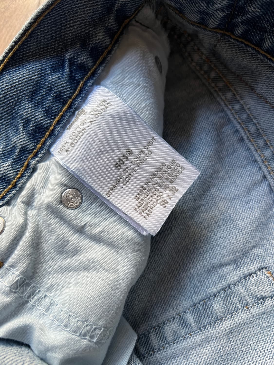 [36]리바이스 USA 505 빈티지 워싱 레귤러 스트레이트 데님 팬츠 상품이미지5