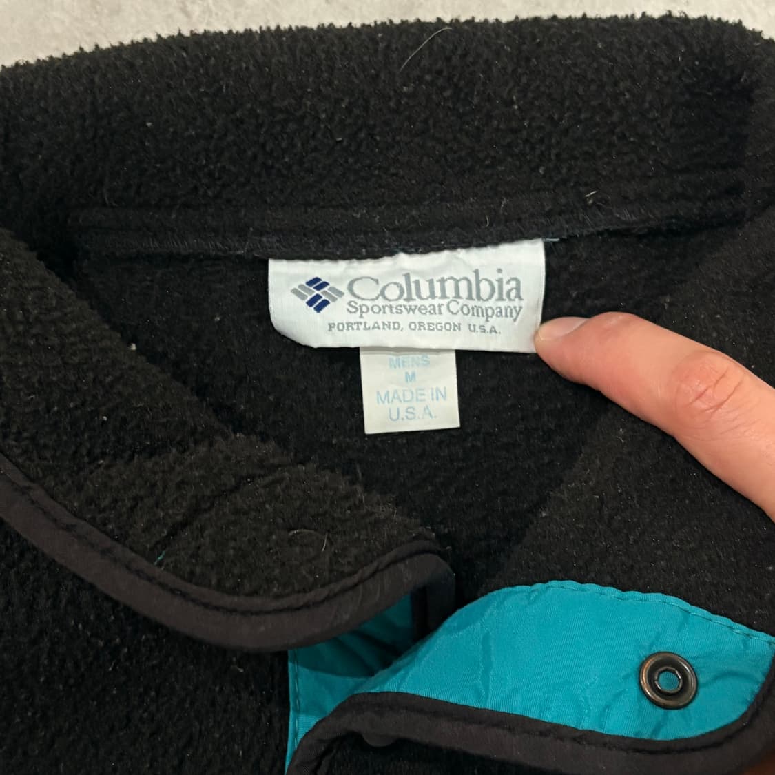 90s USA 🇺🇸 콜롬비아 플리스 신칠라 스냅티 풀오버 후리스 상품이미지3