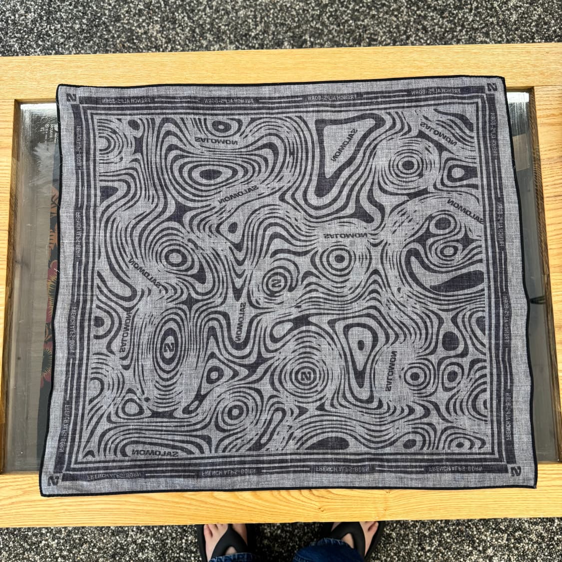 살로몬 등고선 패턴 빈티지 반다나 (49x44cm)   상품이미지2