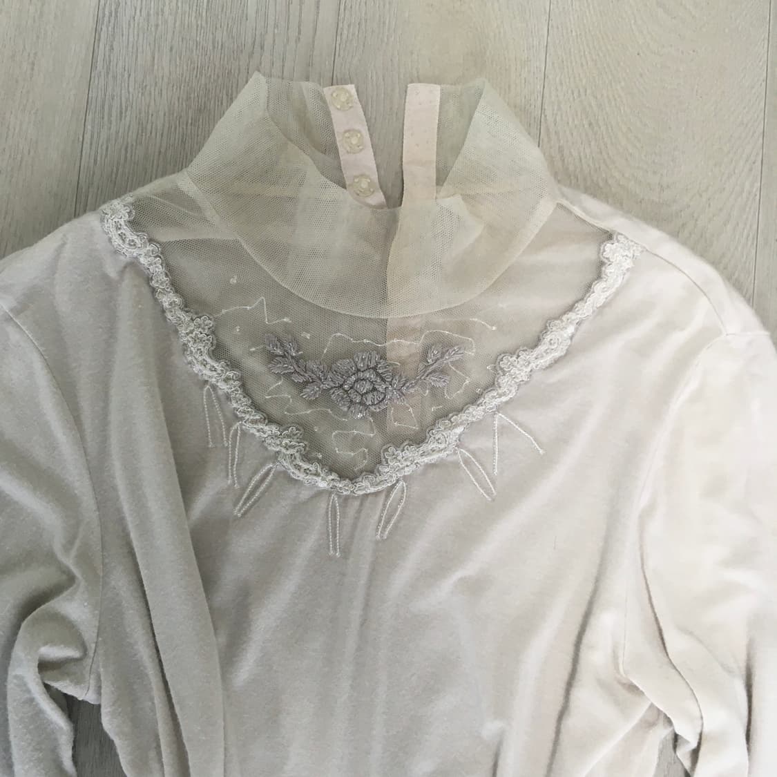jpn vintage ivory antique flower beads 상품이미지4
