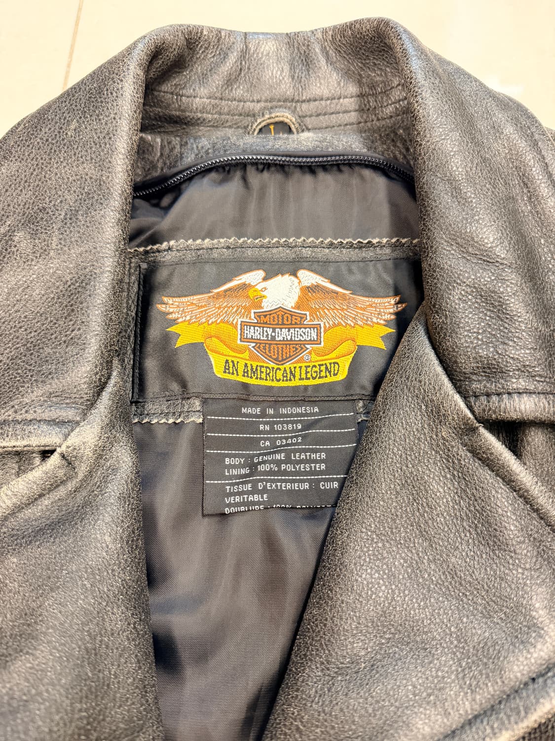 할리데이비슨 레더 빈티지워싱 라이더자켓 상품이미지9