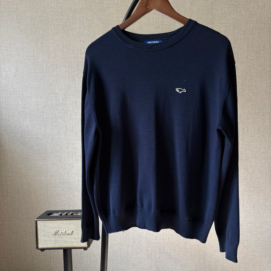NEITHERS 네이더스 스몰로고 라운드 니트 상품이미지5