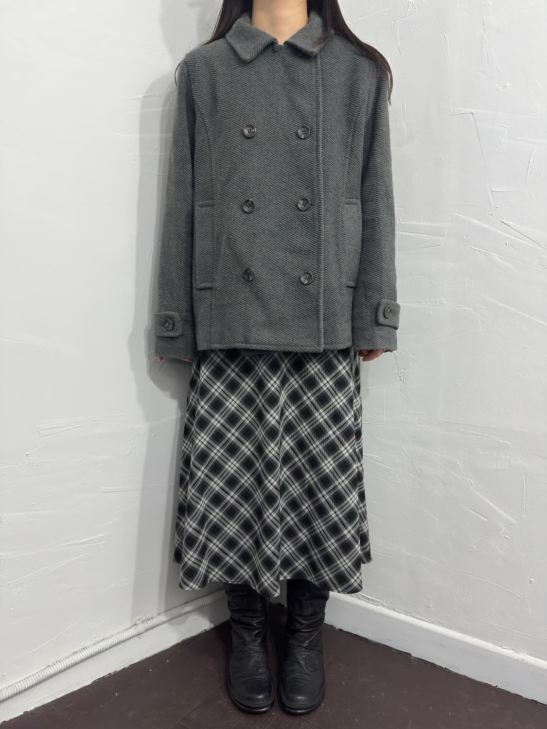 uniqlo check skirt 상품이미지3