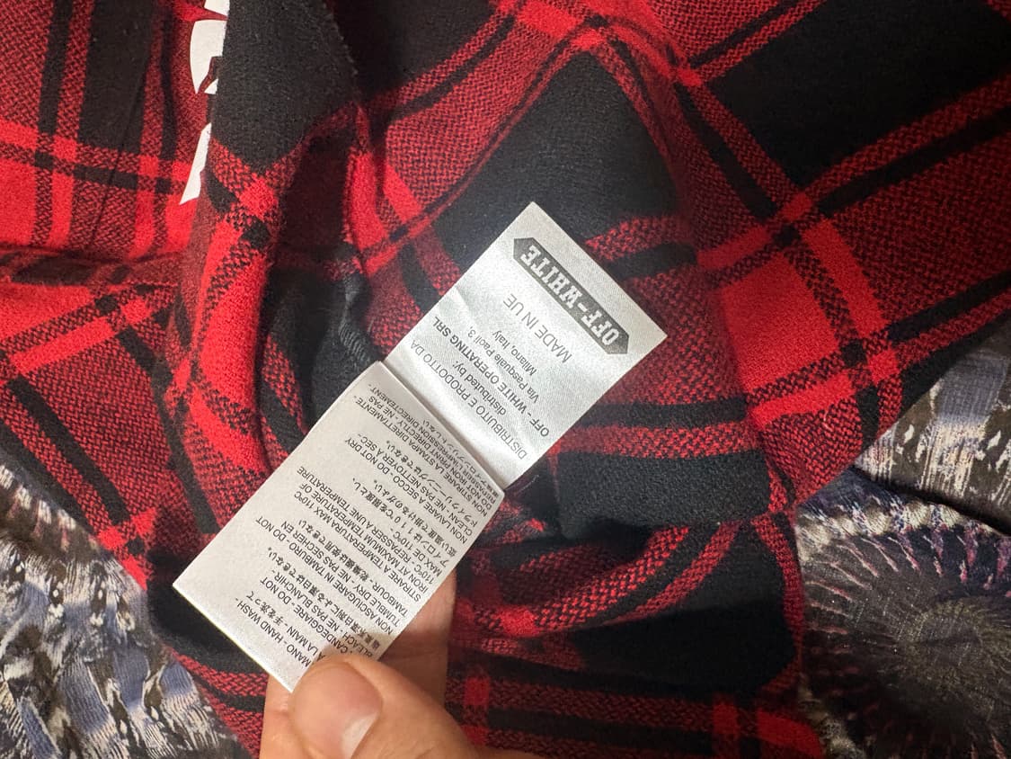 Off white 14fw flannel shirt 상품이미지6