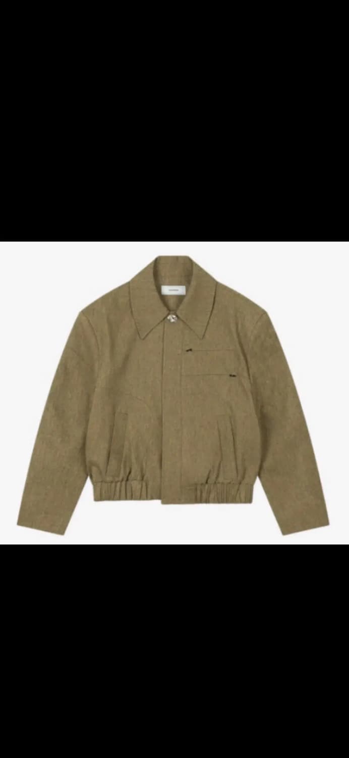 [2] 웨이비니스 터널링 울 크롭 블루종 머스타드 상품이미지1