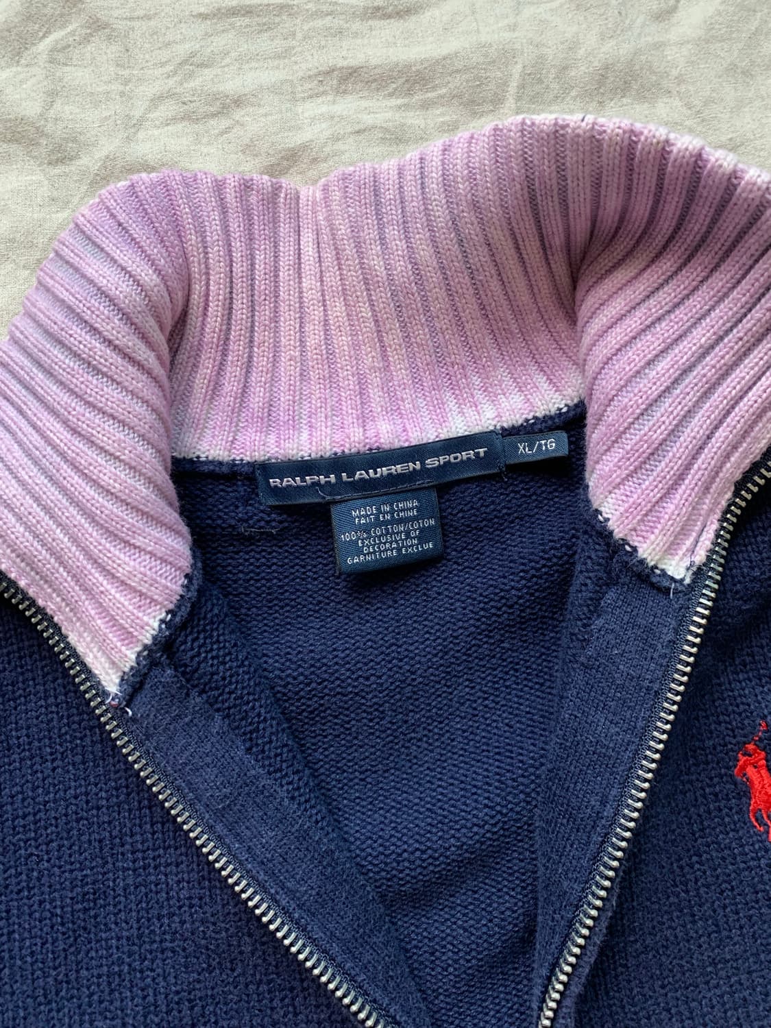 폴로 랄프로렌 포니 로고 네이비 니트 집업 상품이미지7