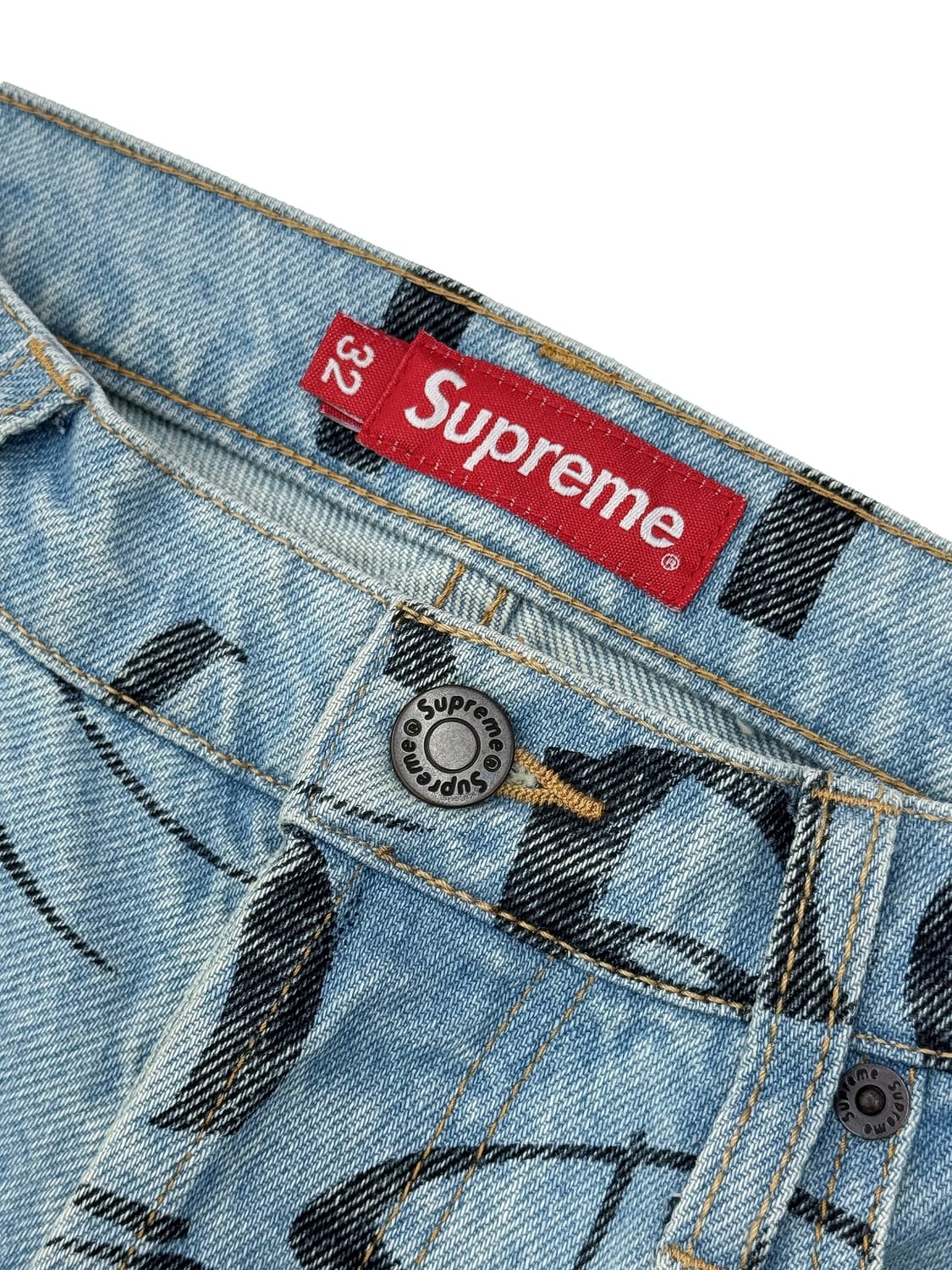 슈프림 블랙 아크 레귤러 진 블루 상품이미지3