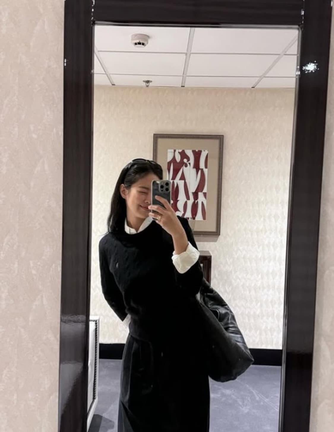 제니 폴로 니트 블랙 남녀 공용 랄프 로렌 케이블 꽈배기 니트 블랙핑크 상품이미지3