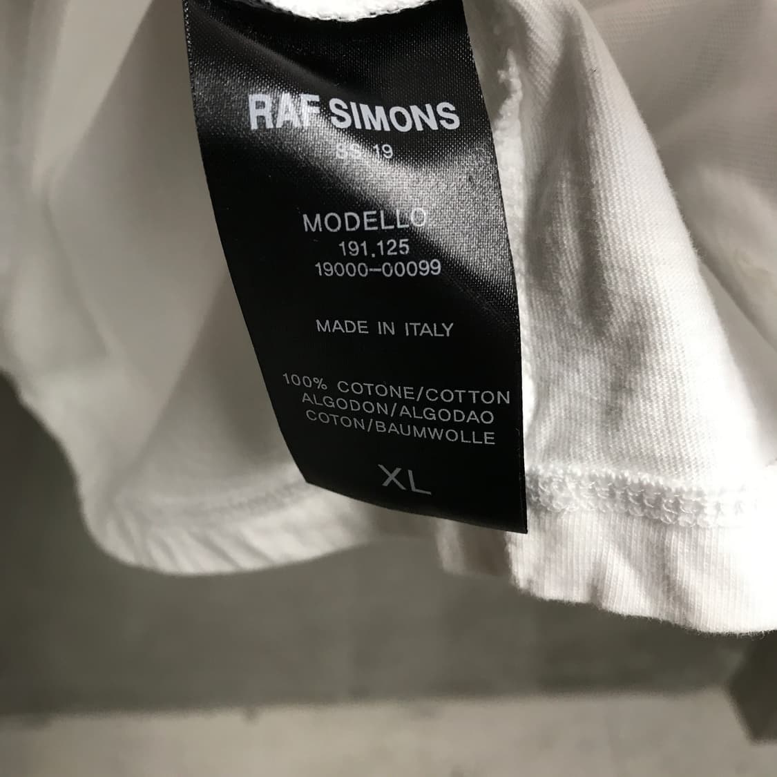 라프시몬스 화이트 반팔 티셔츠 XL 상품이미지6