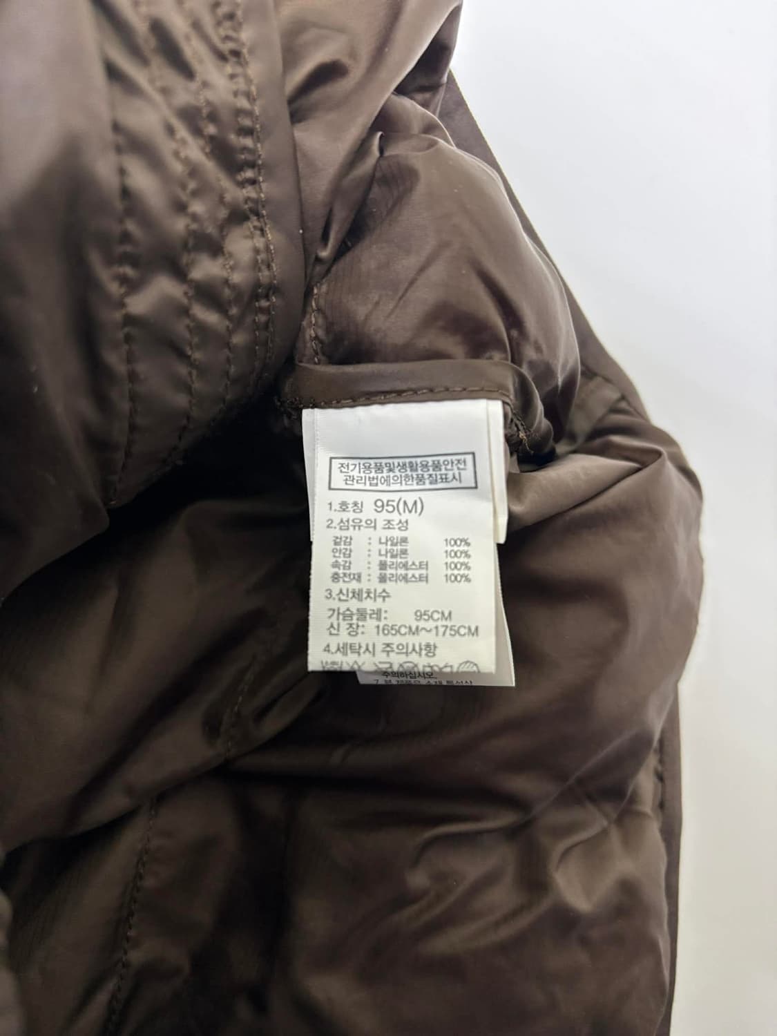 노스페이스 준신형 초코브라운 핀터깔 패딩 베스트(M) 상품이미지6