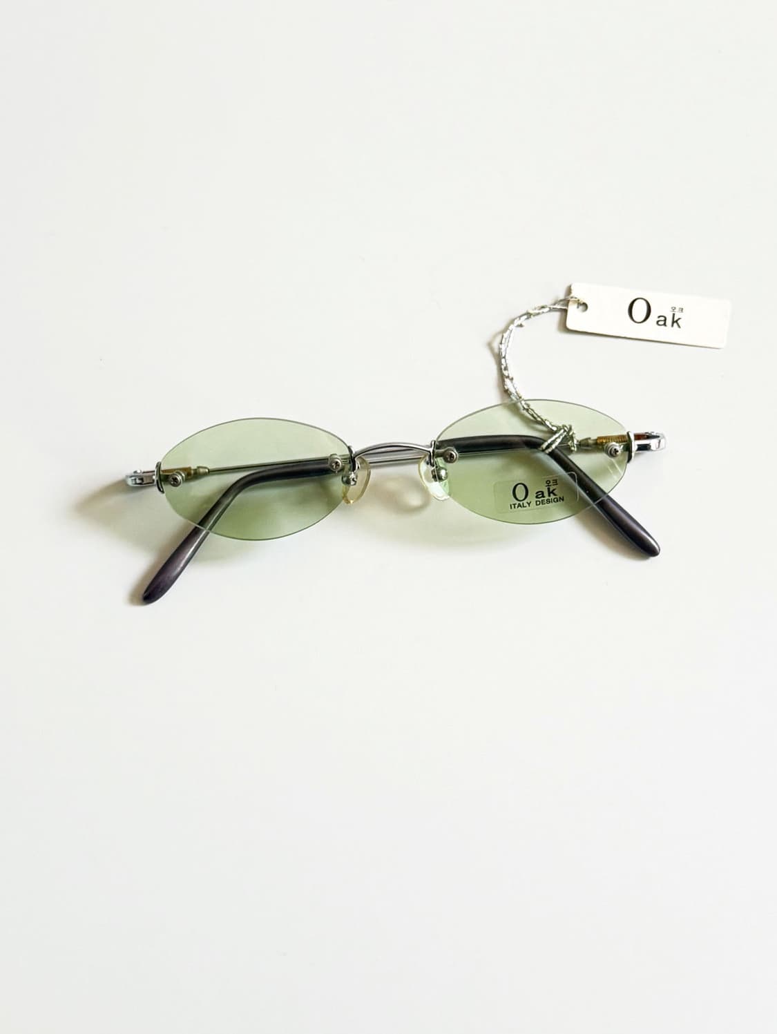 OAK 무테 오벌 메탈 프레임 빈티지 틴트 안경 상품이미지1