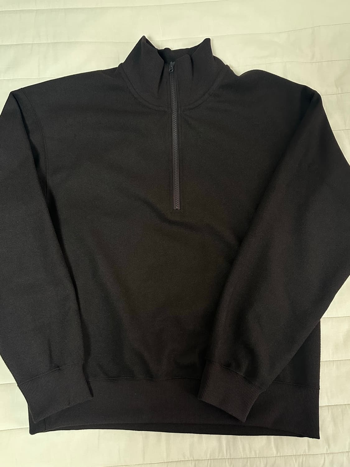 유니클로 브러시드 하프집 스웨트셔츠 (다크브라운,M,새제품) 상품이미지2