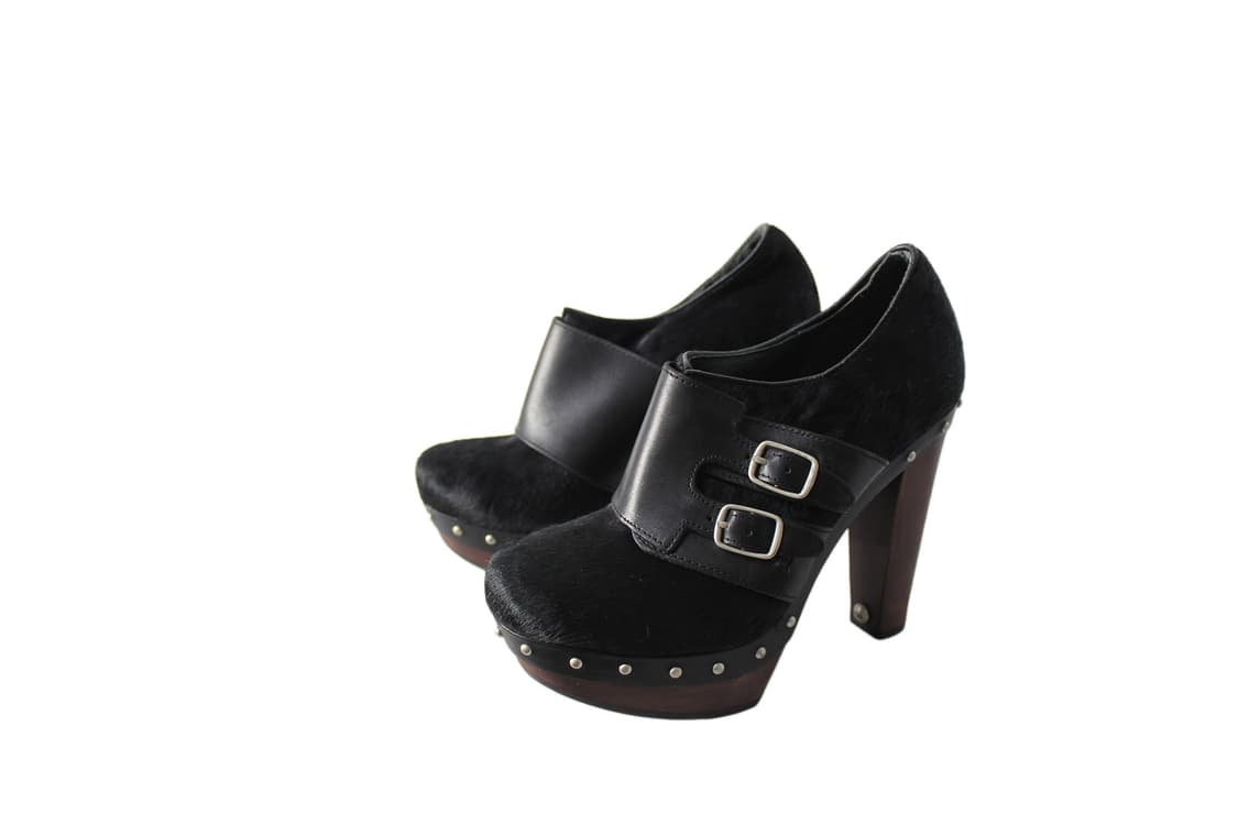 UGG 어그 포니헤어 청키 힐 슈즈 상품이미지1