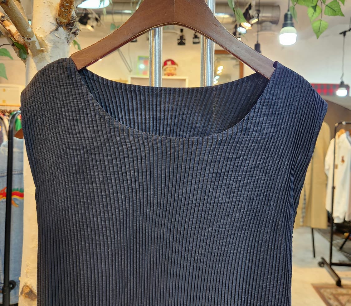 90s 제펜 민소매 플리츠 민소매 빈티지 원피스 미사용품 상품이미지2