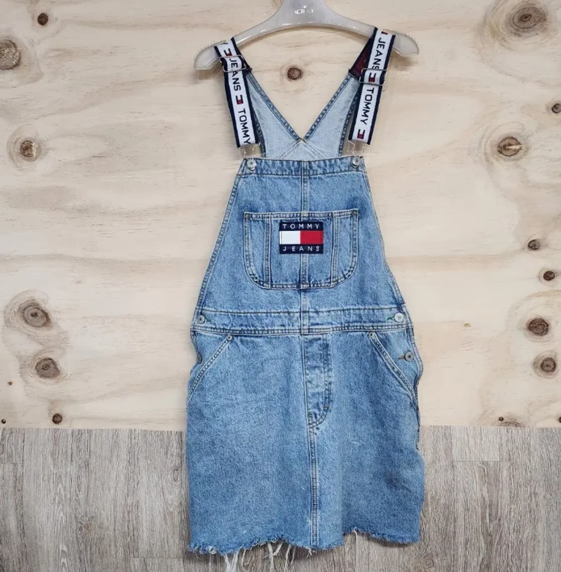 102) 타미힐피거데님 90s 덩거리 멜빵치마 상품이미지1