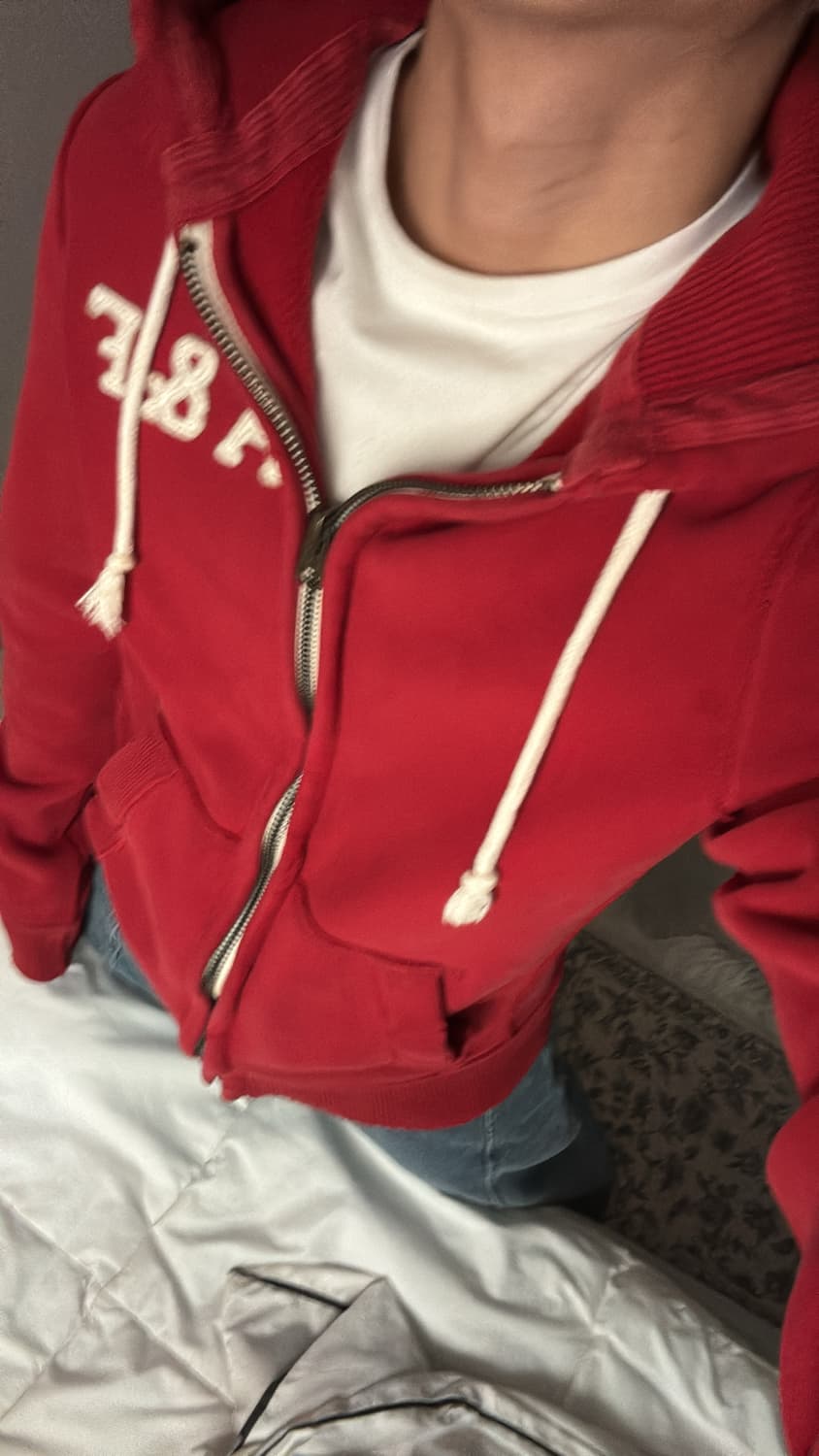 에베크롬비 데미지 디테일 후드직업 상품이미지1