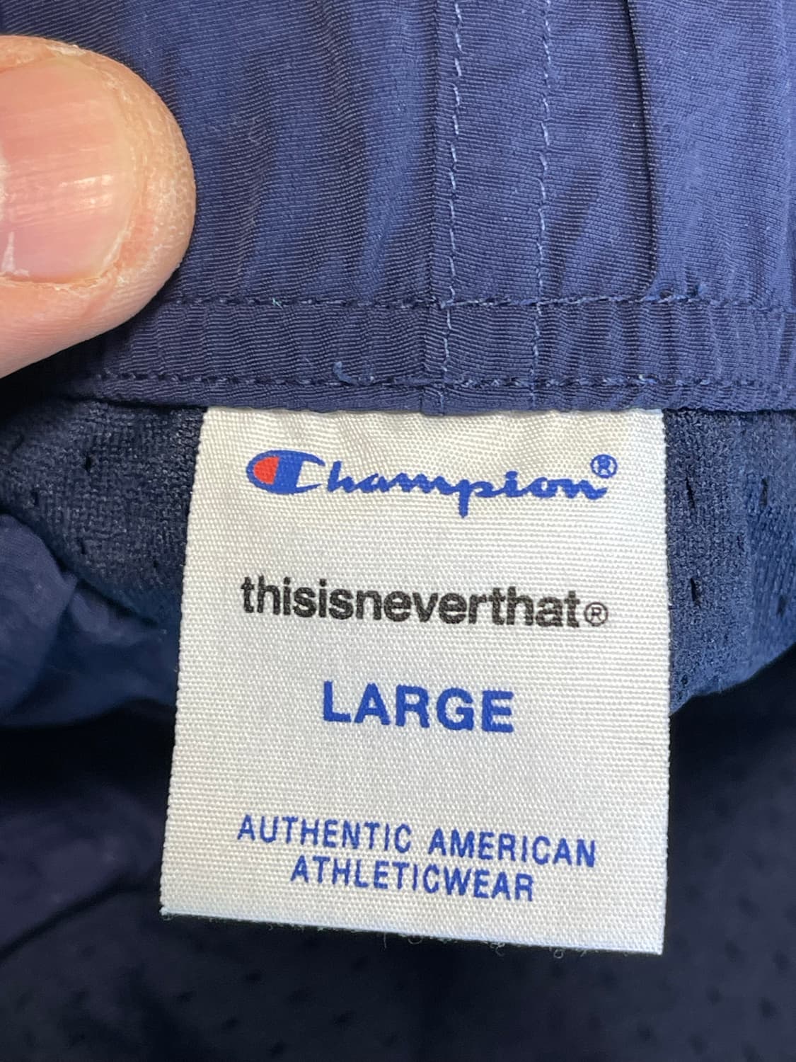 챔피언 x 디스이즈네버댓 우븐 트랙 롱팬츠 L 상품이미지8