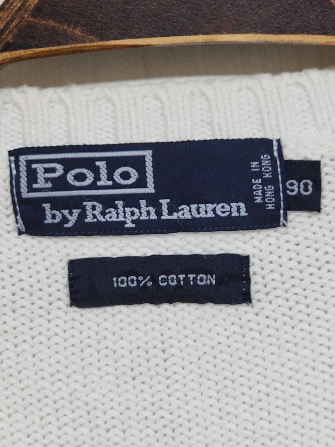 (95) 랄프로렌 폴로 니트조끼 화이트 베스트 브이넥  상품이미지3