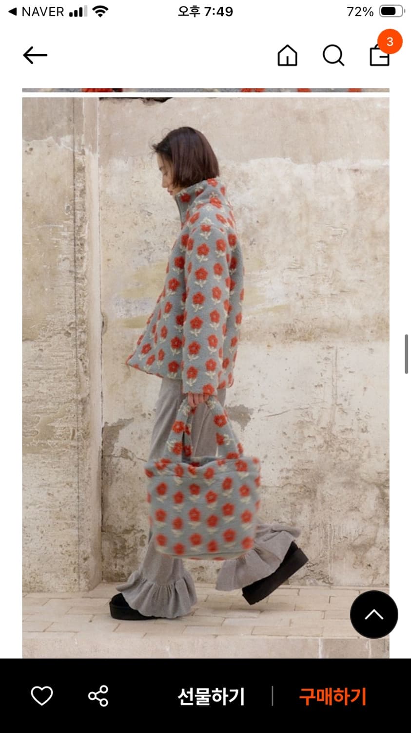 오쿠카 플라워 후리스 상품이미지1