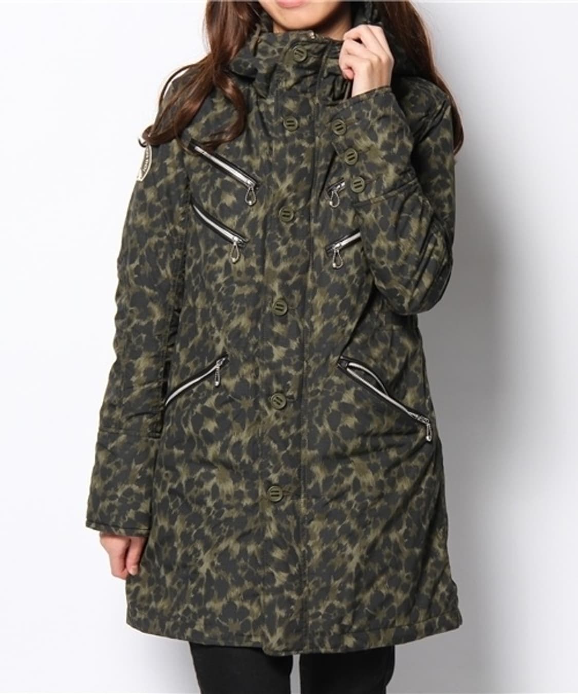 히스테릭 글래머 프리마 로프트 레오파드 히스걸 경량 패딩 후드 자켓 상품이미지1