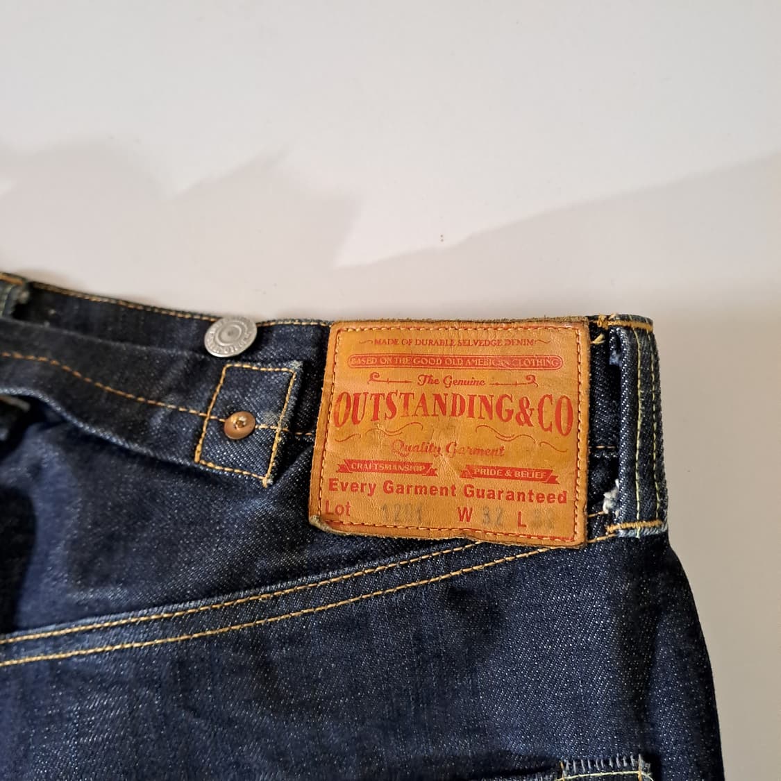 (택포) 아웃스탠딩 1201 초기 롤업 데님팬츠 32 B53 상품이미지6
