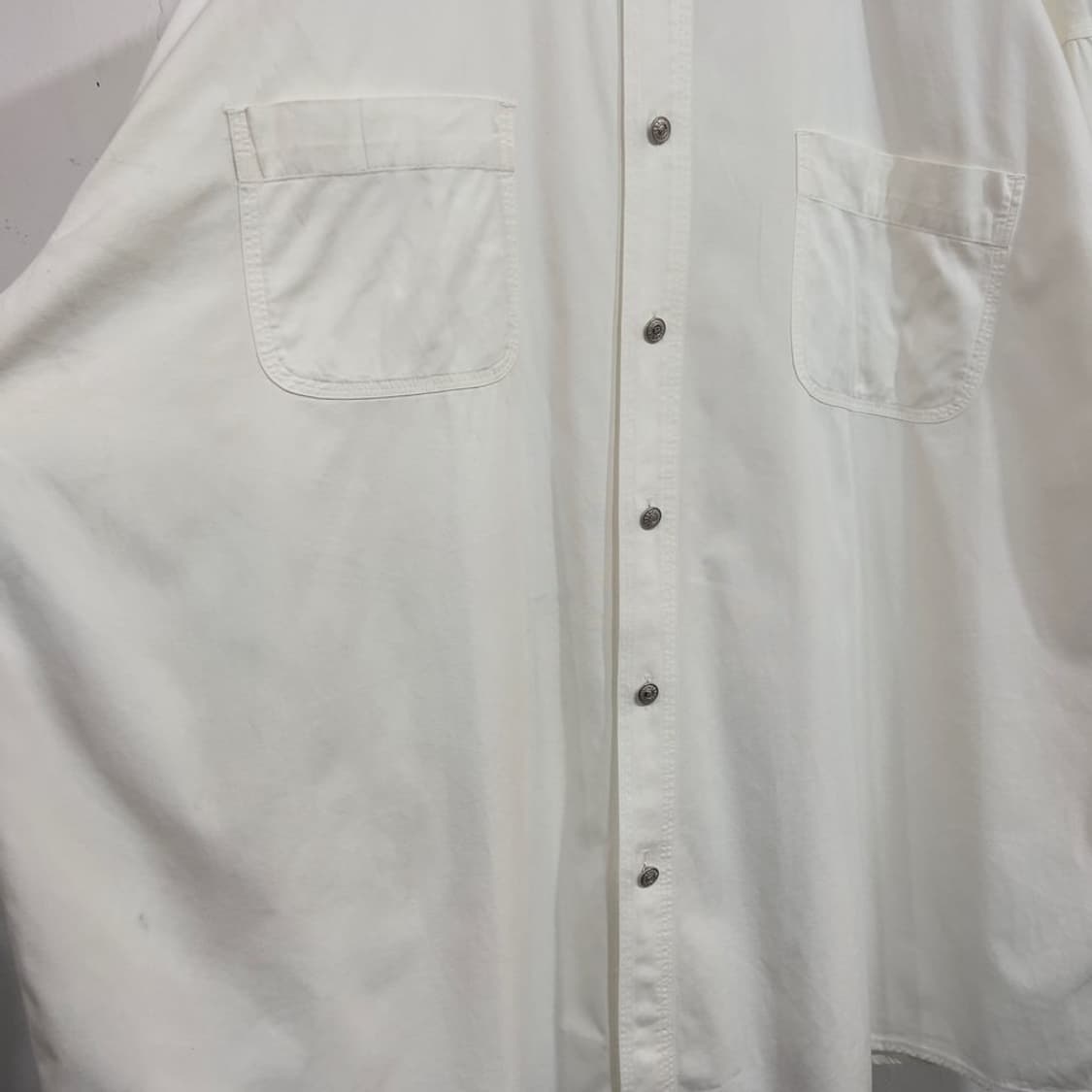 베르사체 아카이브 화이트 솔리드 셔츠 상품이미지6