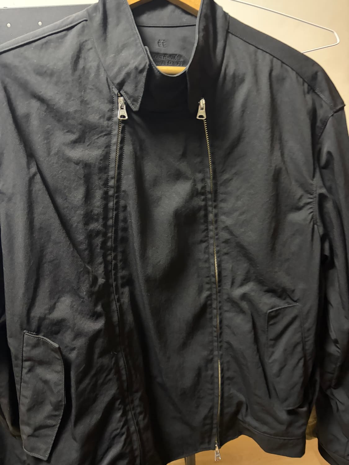 누마레 DOUBLE ZIP HARRINGTON JACKET BLACK 상품이미지2