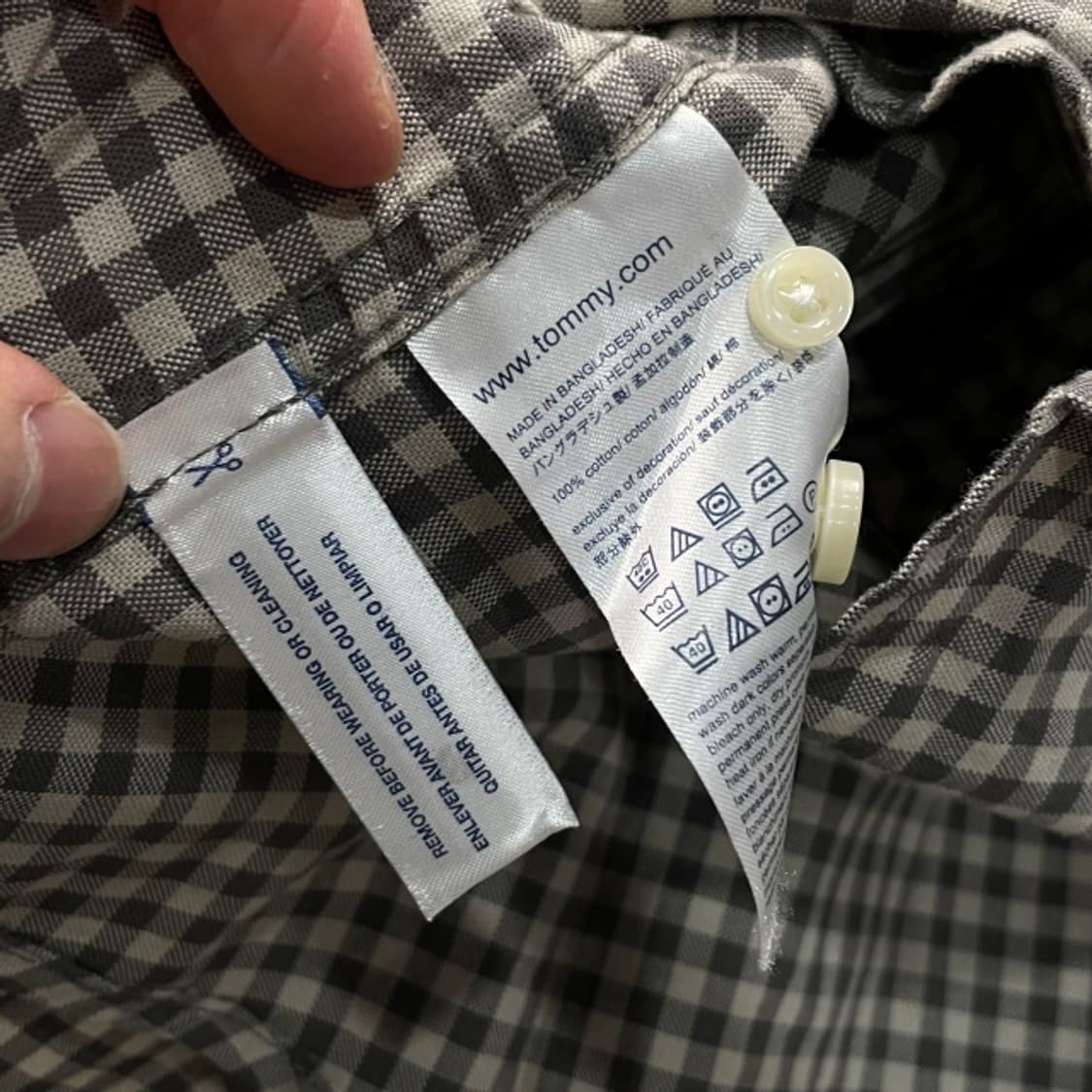 105 타미힐피거 체크셔츠 새상품 상품이미지4