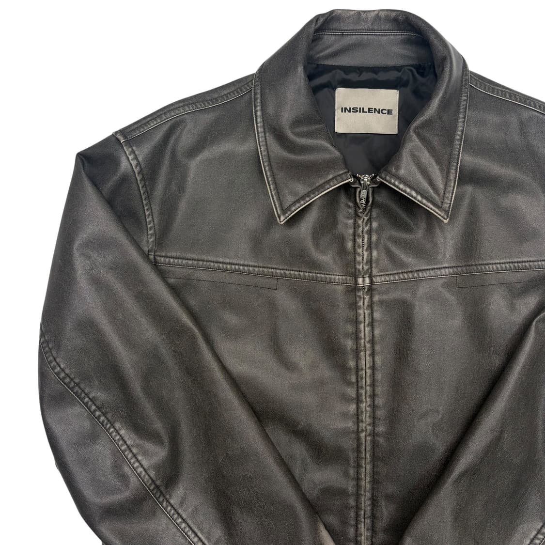 인사일러스 워시드 에코 레더 자켓 L 상품이미지2