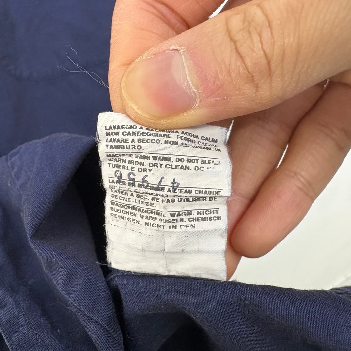 알마니 남색 긴팔 셔츠 남성 M 상품이미지6