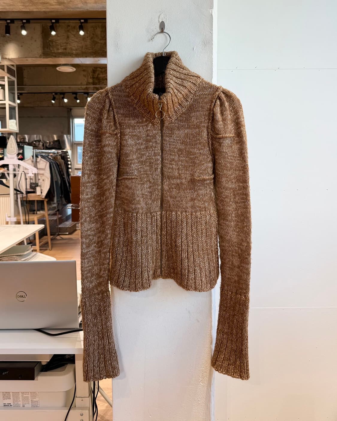 돌체앤가바나 브라운 아세테이트 모헤어 니트 집업  상품이미지2