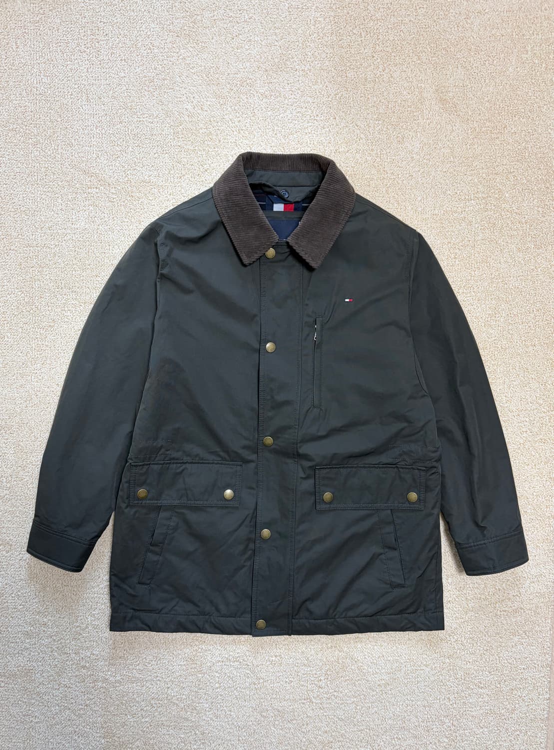 S) 타미힐피거 바버자켓 올리브 바버맛 상품이미지1