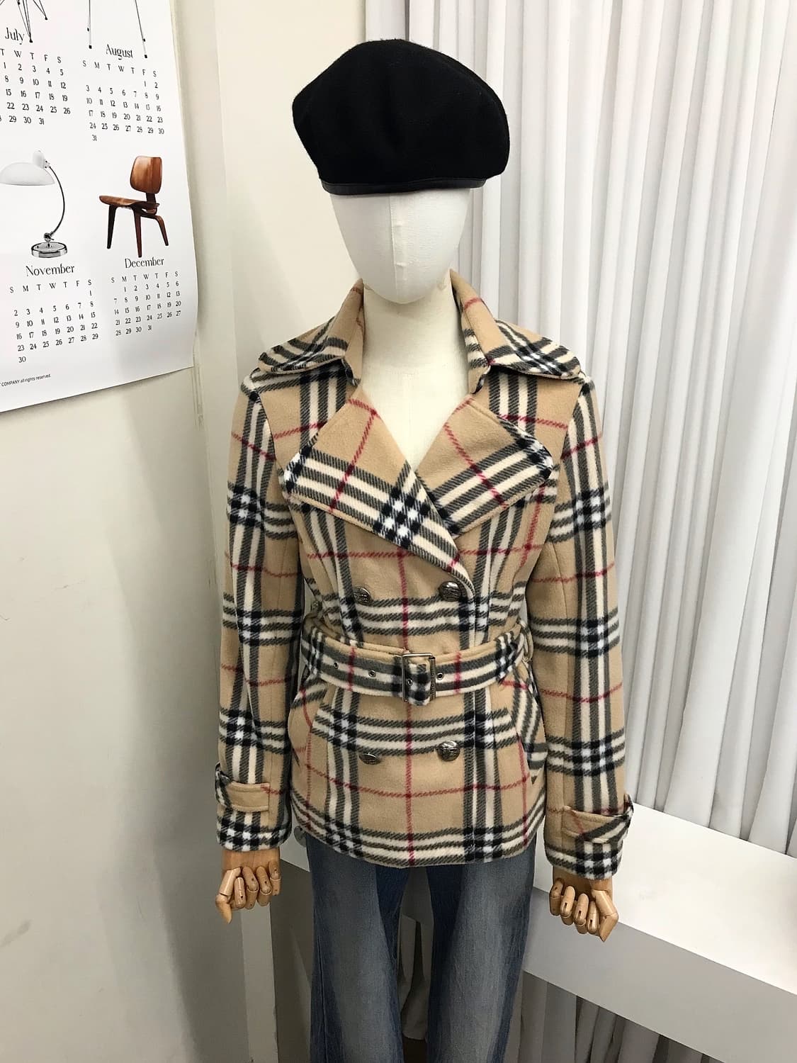 버버리 노바체크 벨티드 더블 숏코트 상품이미지9