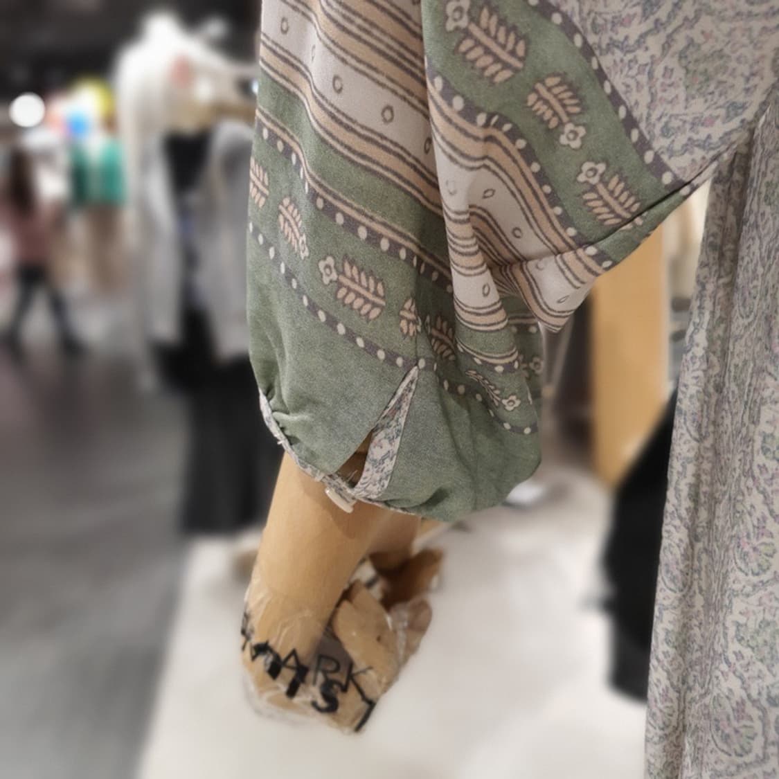 23SS 플라스틱아일랜드 보더 프린트 롱원피스 상품이미지5