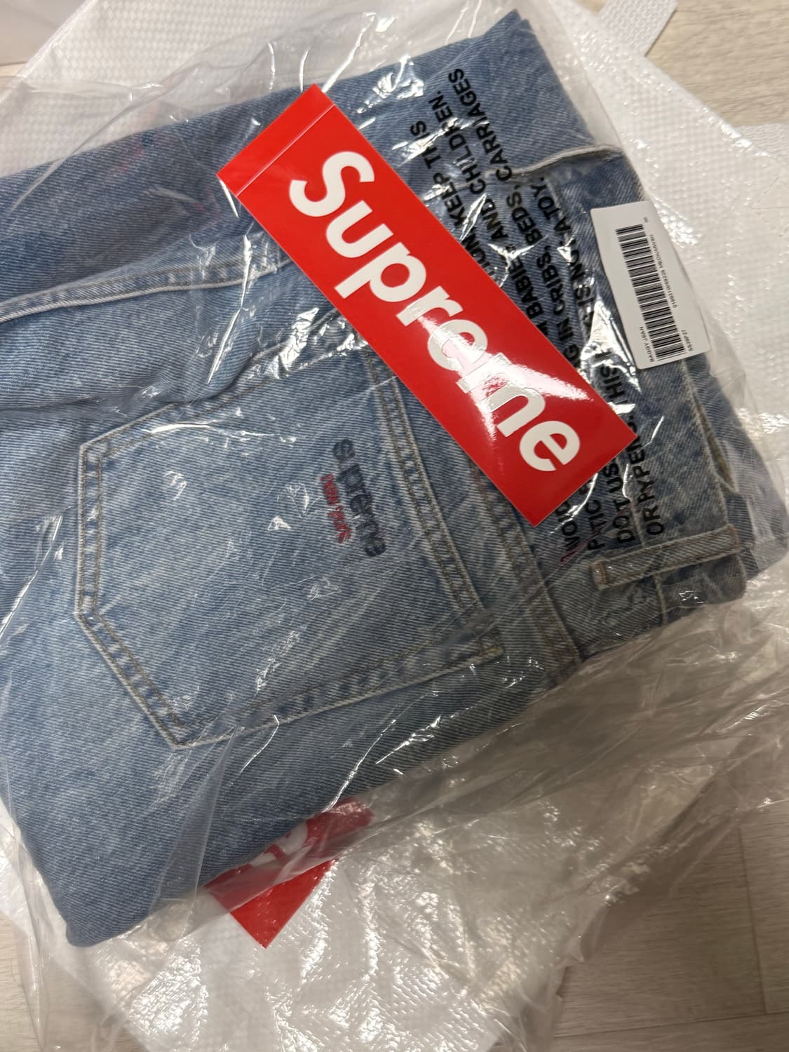 슈프림 배기진 미디움 인디고 26ss (30size) 상품이미지1