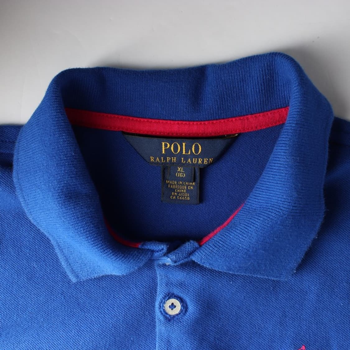 폴로 랄프로렌 블루 우먼스 슬림핏 카라티 XL 16 상품이미지5