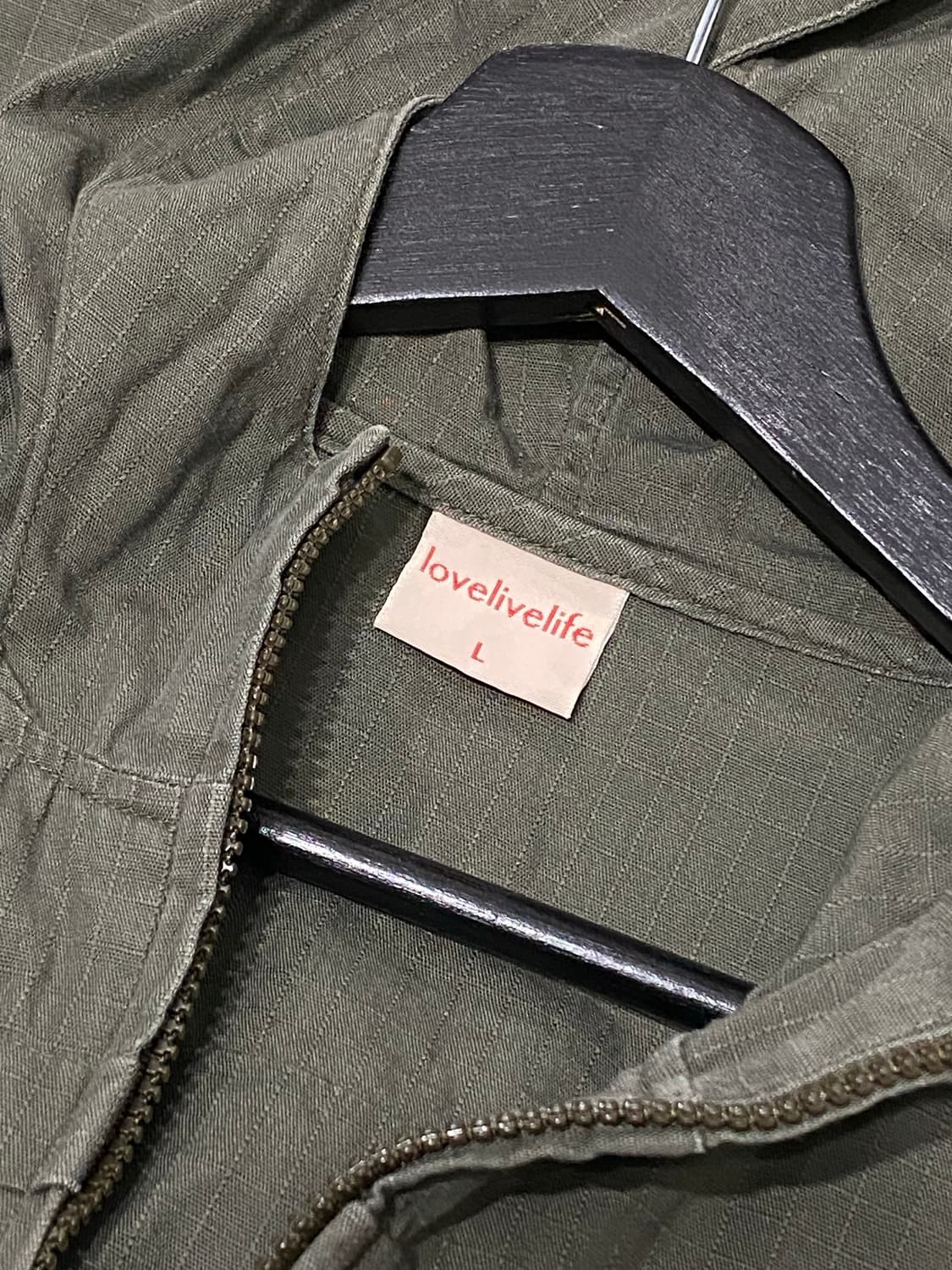 Lovelivelife 카키 후드 베스트 상품이미지7
