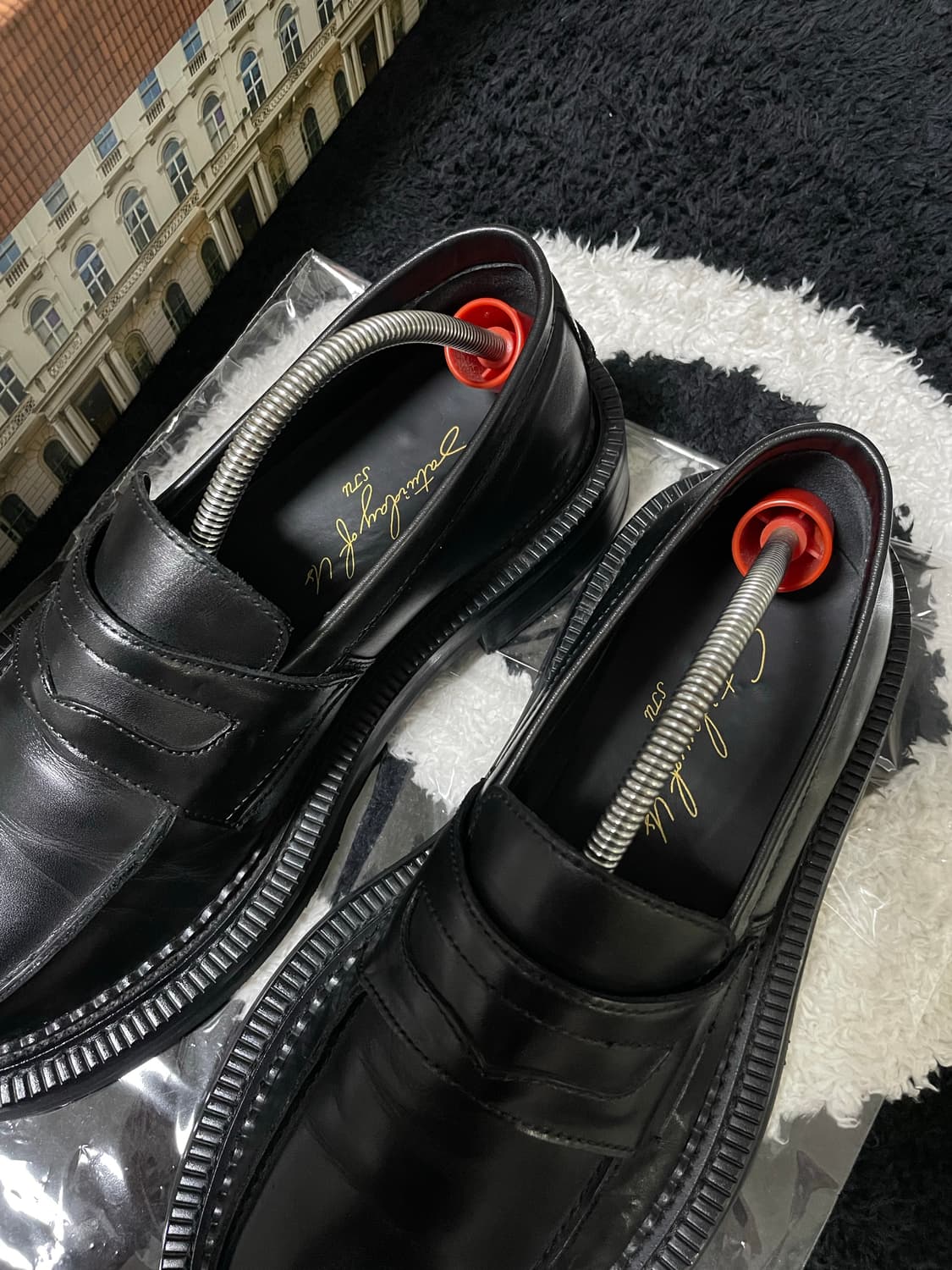 stu 오버솔 레더 로퍼 블랙 40 상품이미지3