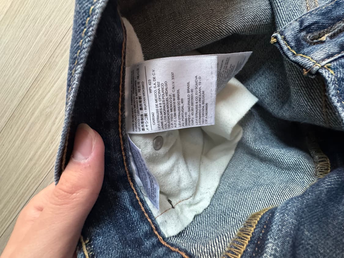 리바이스 505 w76 l82 블랭크탭 판매  상품이미지10