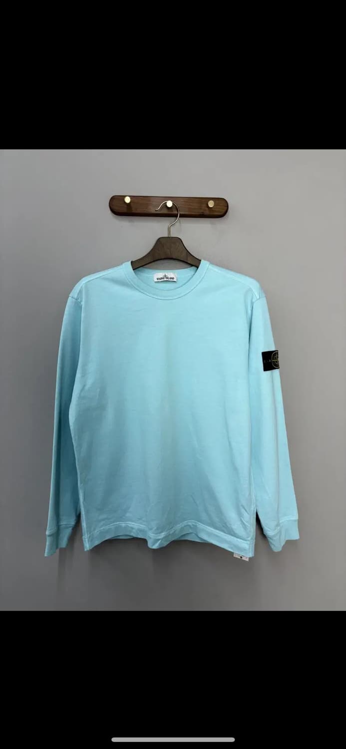 스톤아일랜드 와펜 크루넥 스웨트셔츠 아쿠아 롱슬리브 H2505 상품이미지2