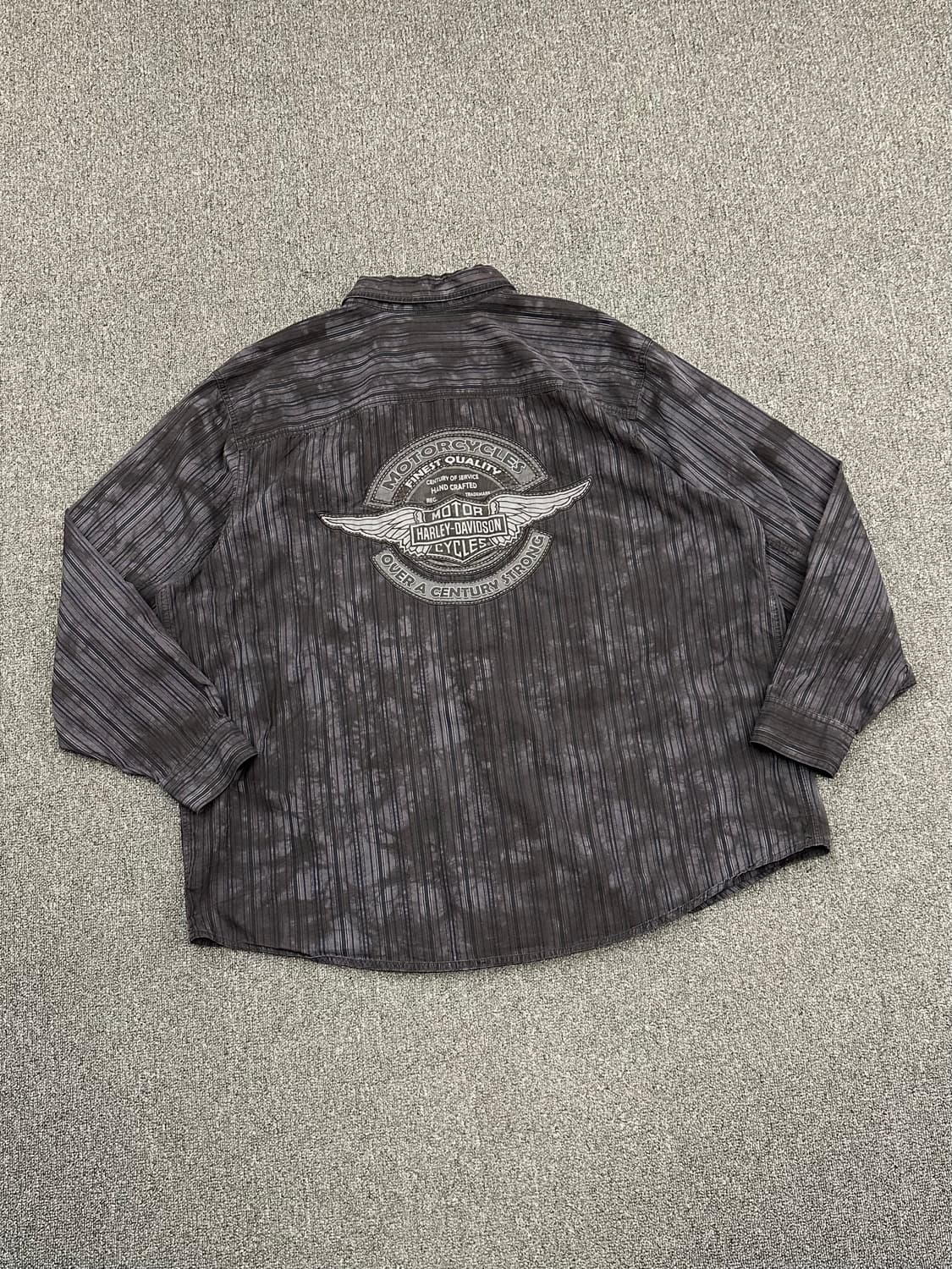 3XL)할리데이비슨 vintage 스트라이프 후면 패치 긴팔셔츠 상품이미지5