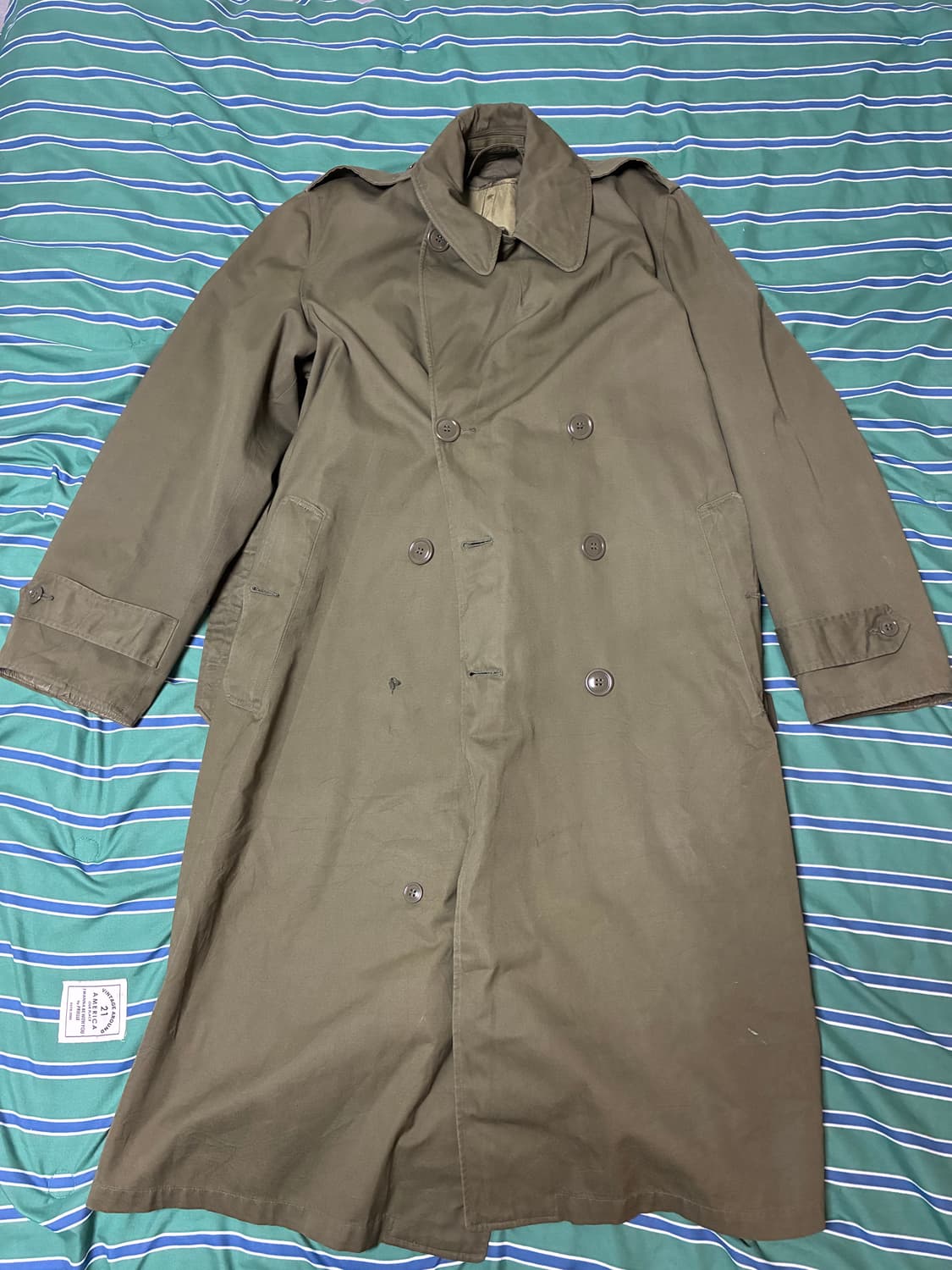 미군 장교 트렌치 코트 OG-107 상품이미지1