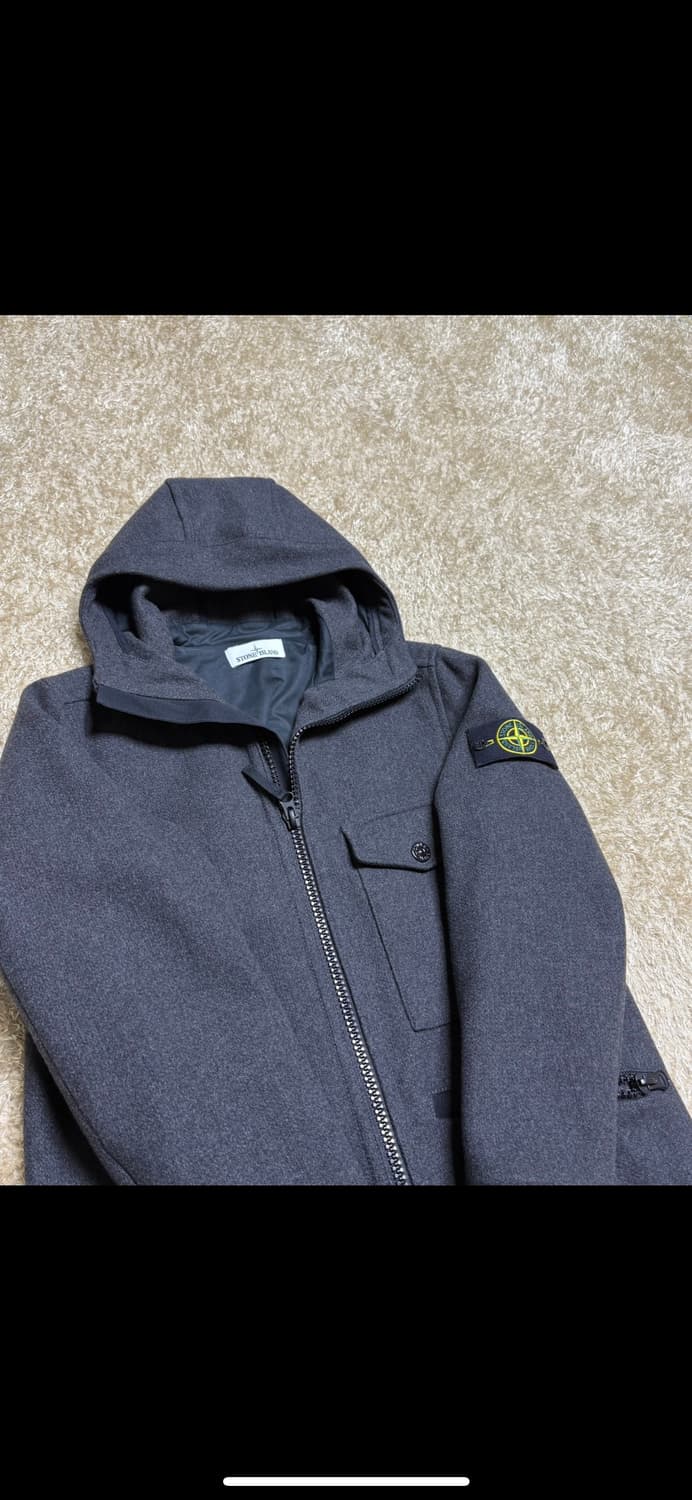 스톤아일랜드 파노펠트 울 코트 후드 자켓 상품이미지1