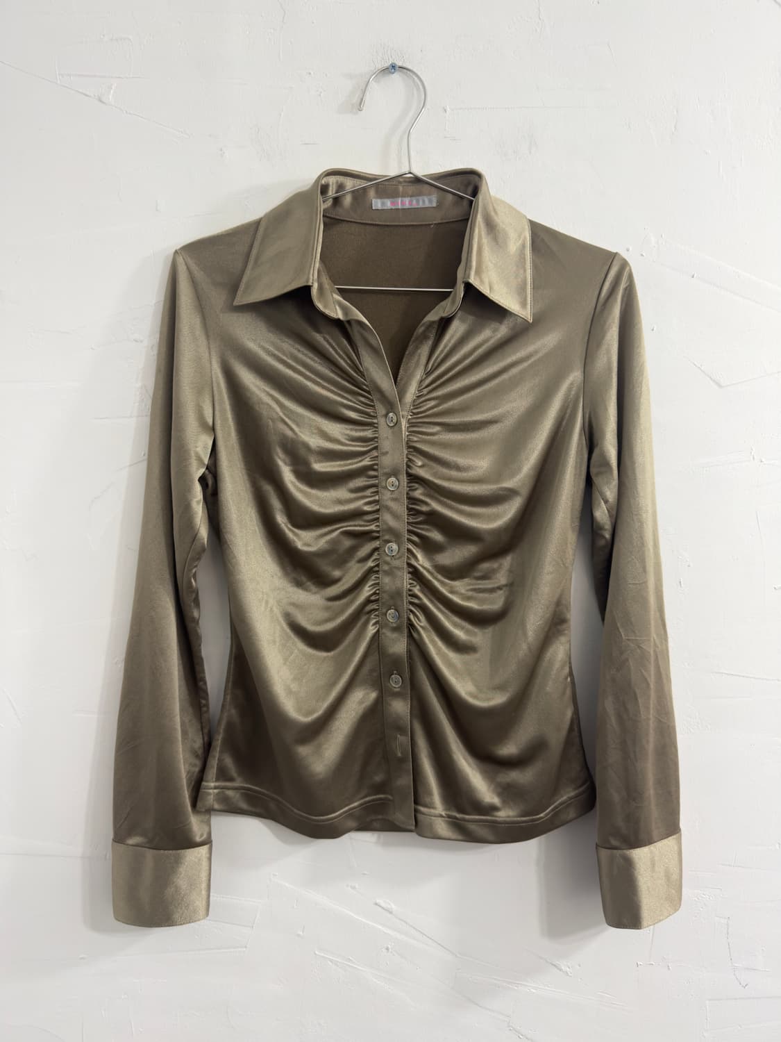 mixt glossy shirring shirt 상품이미지1