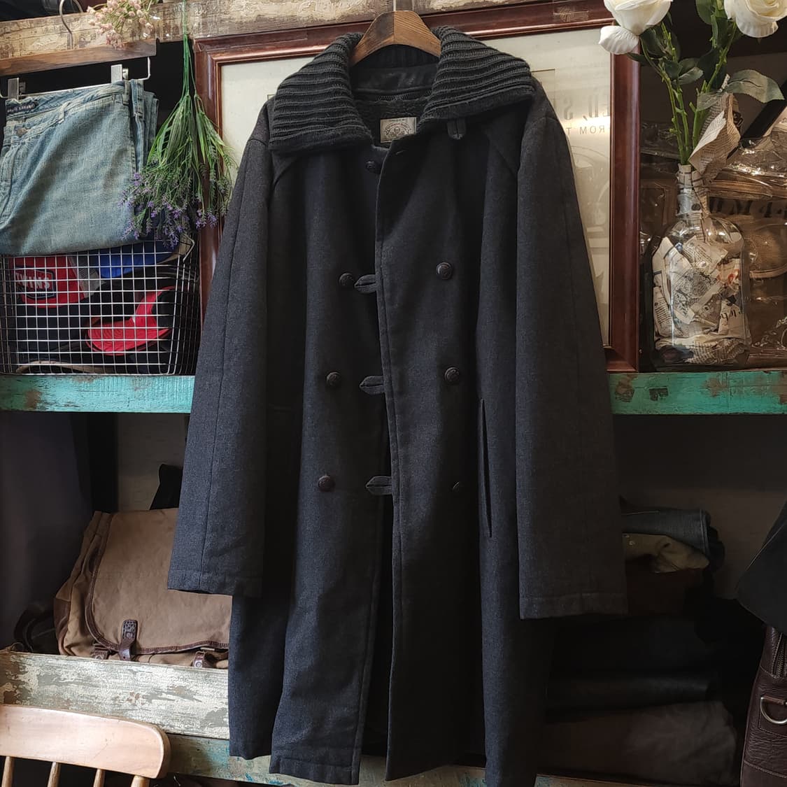 90s 아르마니 코트 밀리터리 코트 오버코트 빈티지 헤비울 코트 52 상품이미지2