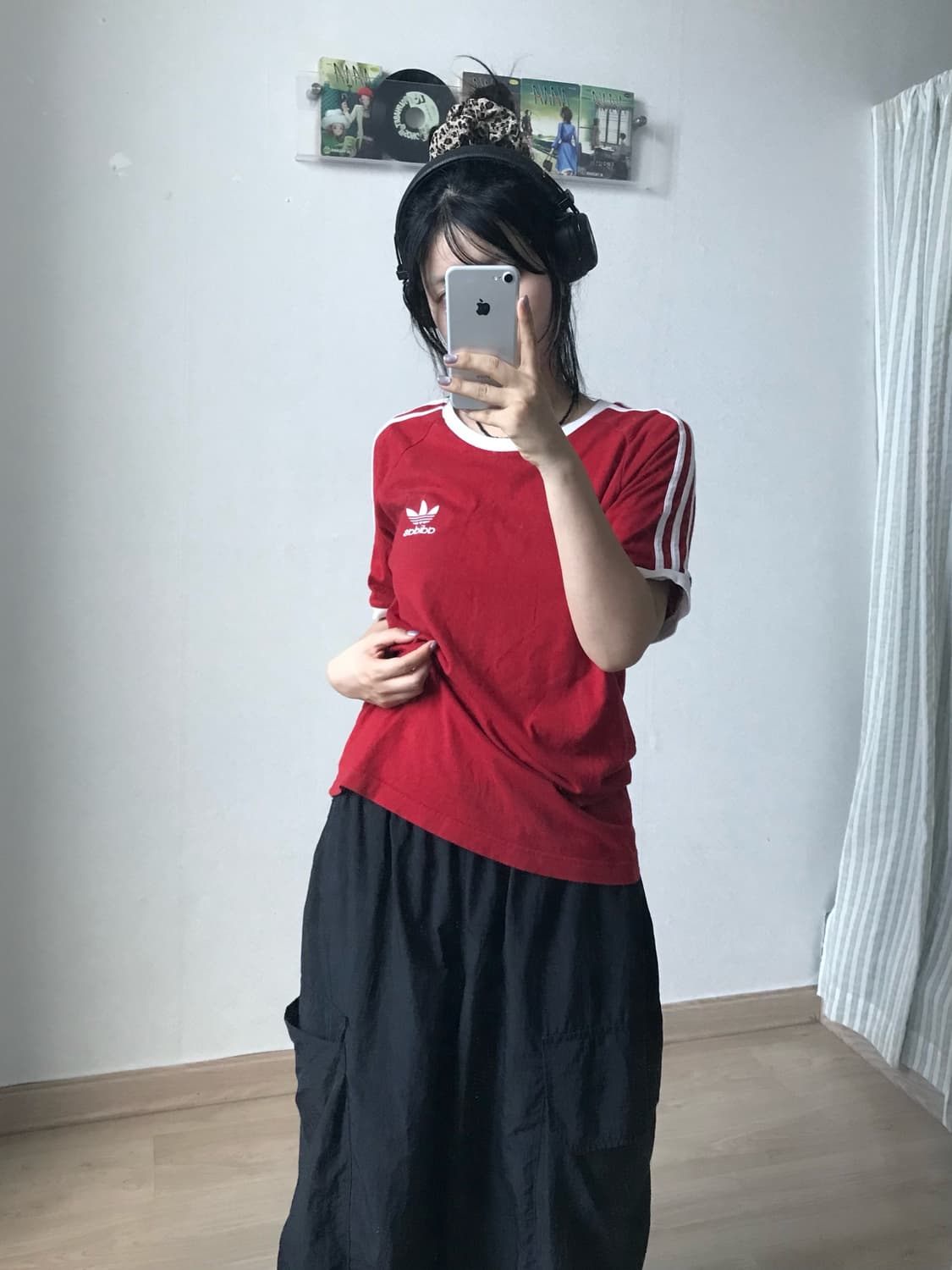 Adidas red track ringer half t-shirt 상품이미지1