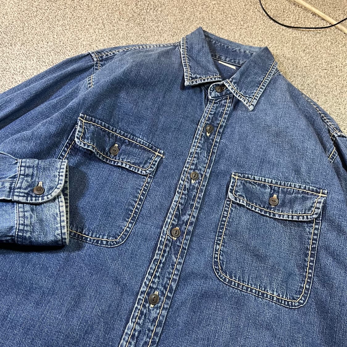 에드윈 스티치 데님 셔츠 상품이미지2