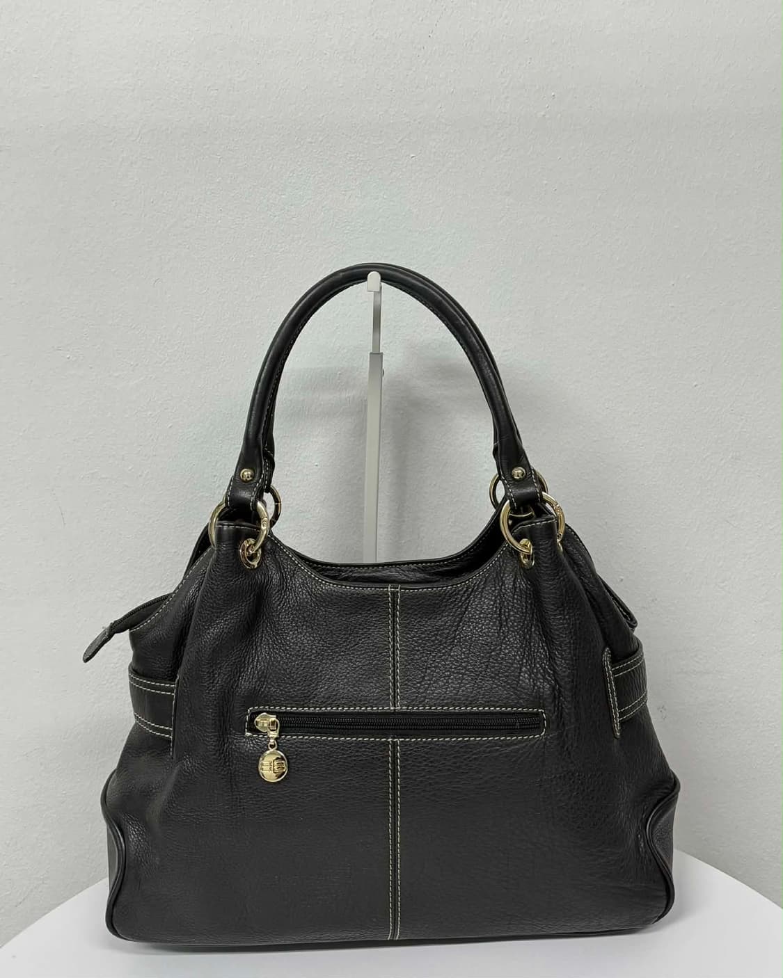 발렌시아가 00s 가죽 금장 숄더 호보백 블랙 토트 상품이미지4