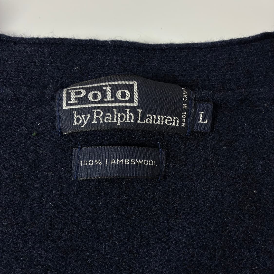 Polo 폴로 랄프로렌 램스울 네이비 버건디 포니 업버튼 가디건 상품이미지5