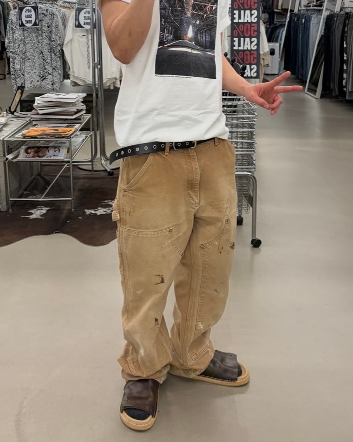 빈티지 USA 칼하트 더블니팬츠 브라운 (32) 상품이미지8